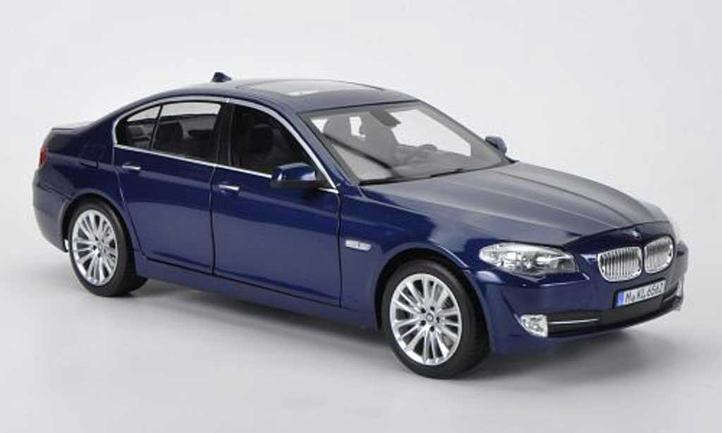 Bmw 550 F10 1/18 Norev F10 blauw 2010 interieur zwart modelauto