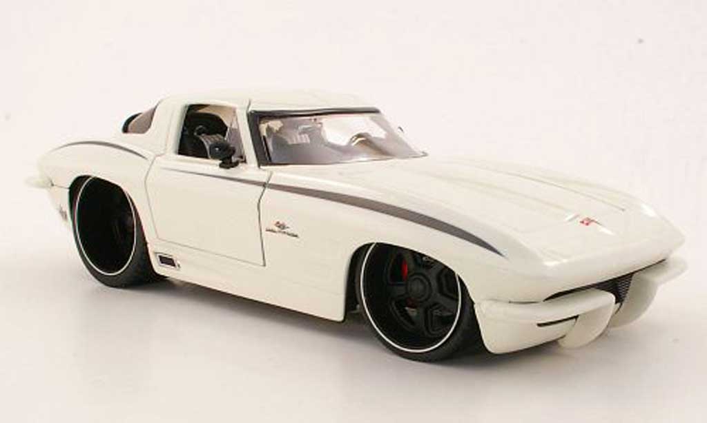 Chevrolet Corvette C2 1/18 Jada Toys C2 Stingrijs wit 1963 modelauto