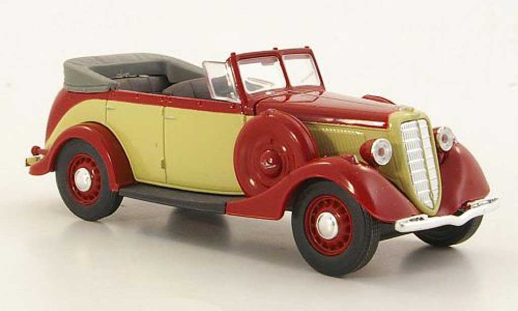 Gaz M1 Phaeton 1/43 Nash Avtoprom Phaeton beige/rood geoffnetes Verdeck modelauto