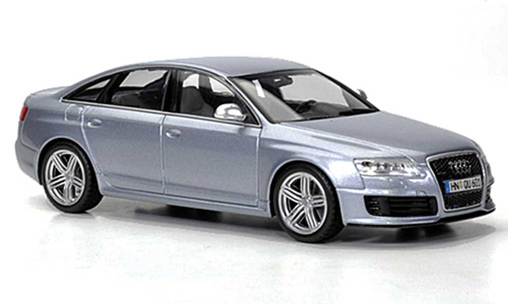 Audi RS6 1/43 Minichamps grijs blauw 2008 modelauto