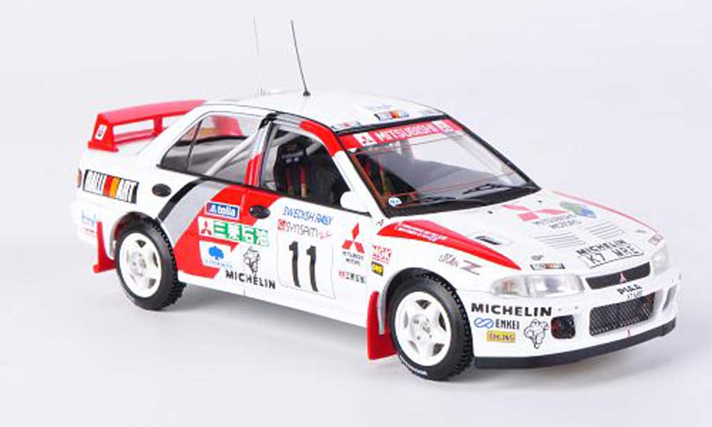 Mitsubishi Lancer Evolution II 1/43 HPI Evolution II No.11 T.Makinen / S.Harjanne Rally Schweden 1995 modelauto