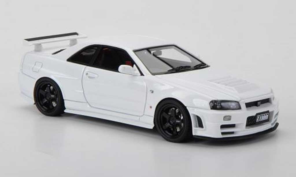 Nissan Skyline R34 1/43 HPI R34 GT-R Nismo Z-tune wit RHD modelauto