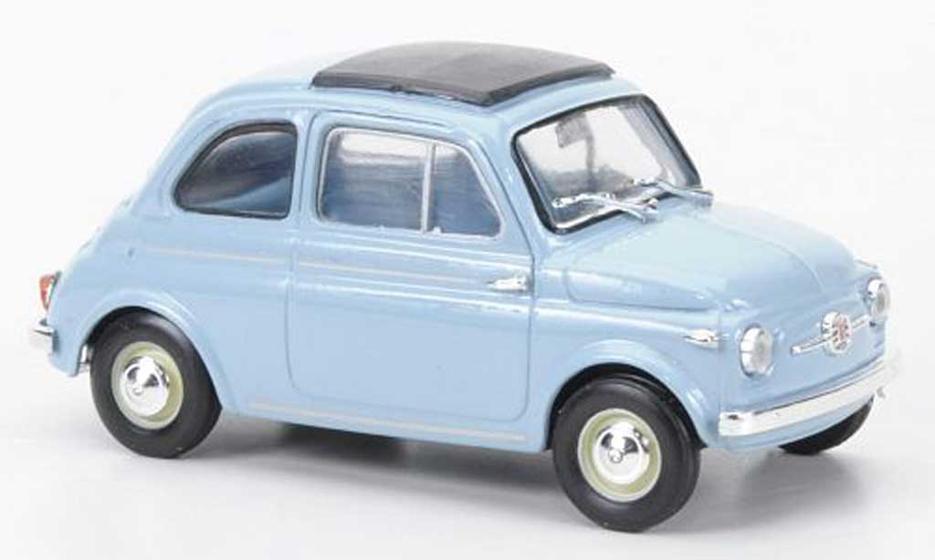 Fiat 500 1/43 Brumm Nuova blauw geschl. Faltdach un2 Figuren 1959 modelauto