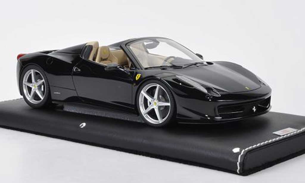 Ferrari 458 Italia Spider 1/18 MR Collection Italia Spider zwart modelauto