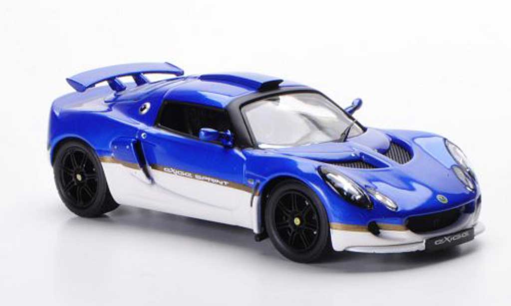 Lotus Exige 1/43 IXO Sprint blauw/wit LHD 2006 modelauto