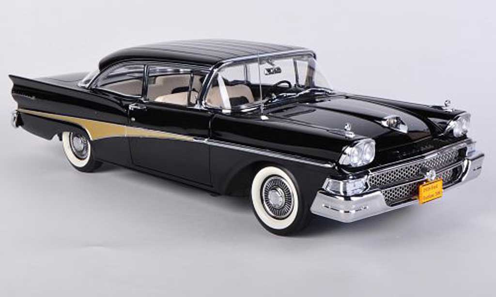 Ford Fairline 1/18 Sun Star 500 Hard Top zwart modelauto