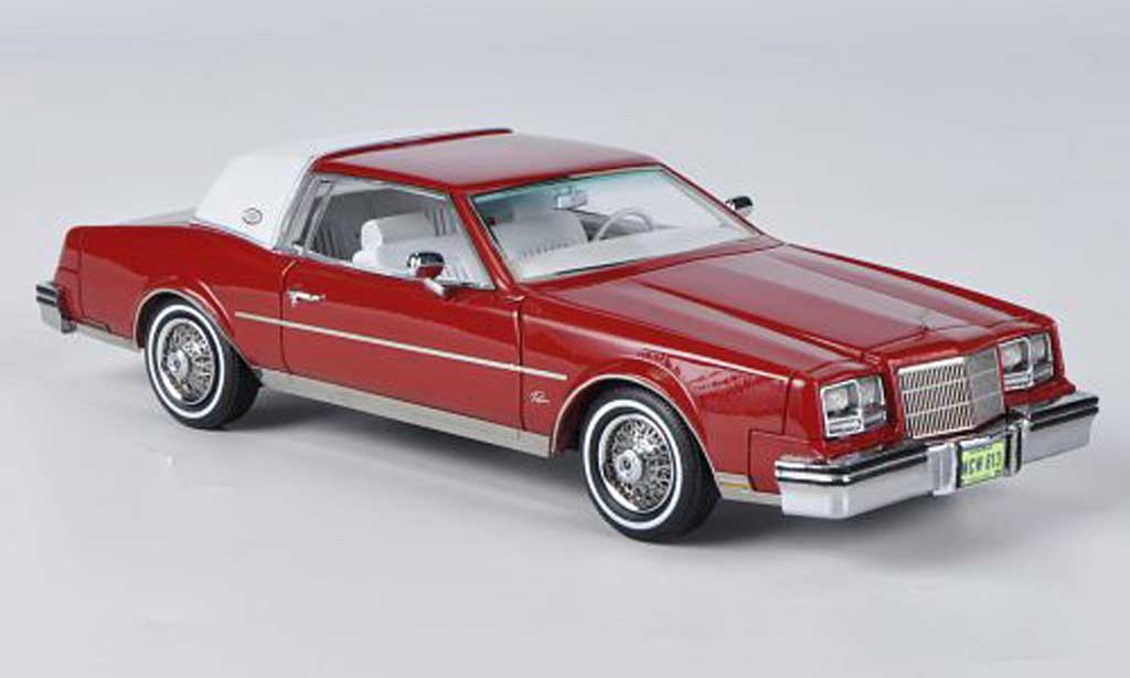 Buick Riviera 1982 1/43 American Excellence 1982 rood/wit modelauto
