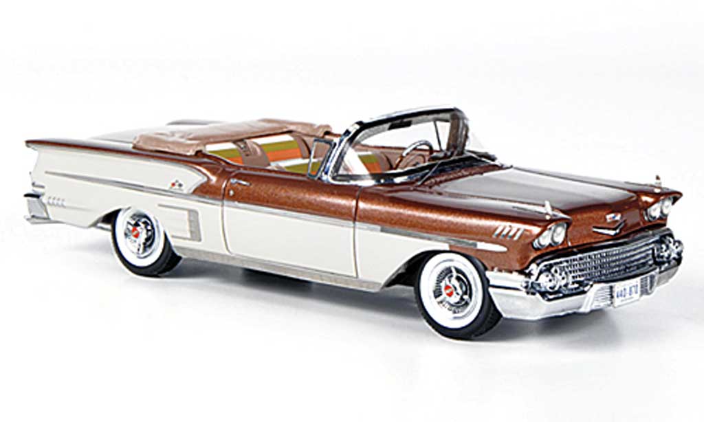 Chevrolet Bel Air 1958 1/43 American Excellence 1958 Impala 2-portes Cabriolet kupfer/wit limitierte Auflage 500 modelauto