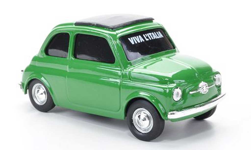 Fiat 500 1/43 Brumm VIVA Italia grun 1960 modelauto