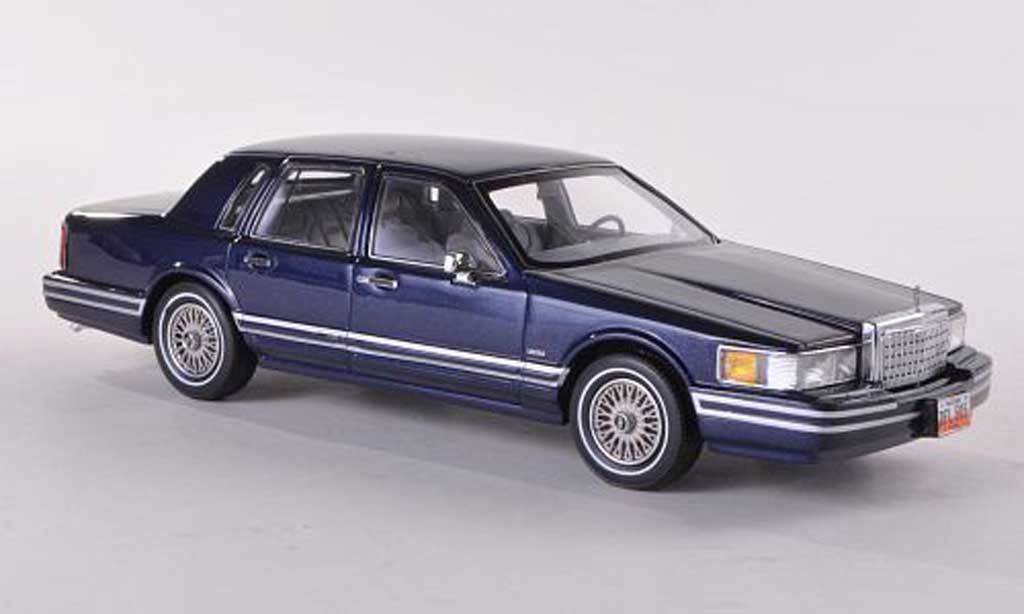 Lincoln Town Car 1990 1/43 Neo 1990 blauw 1990 modelauto