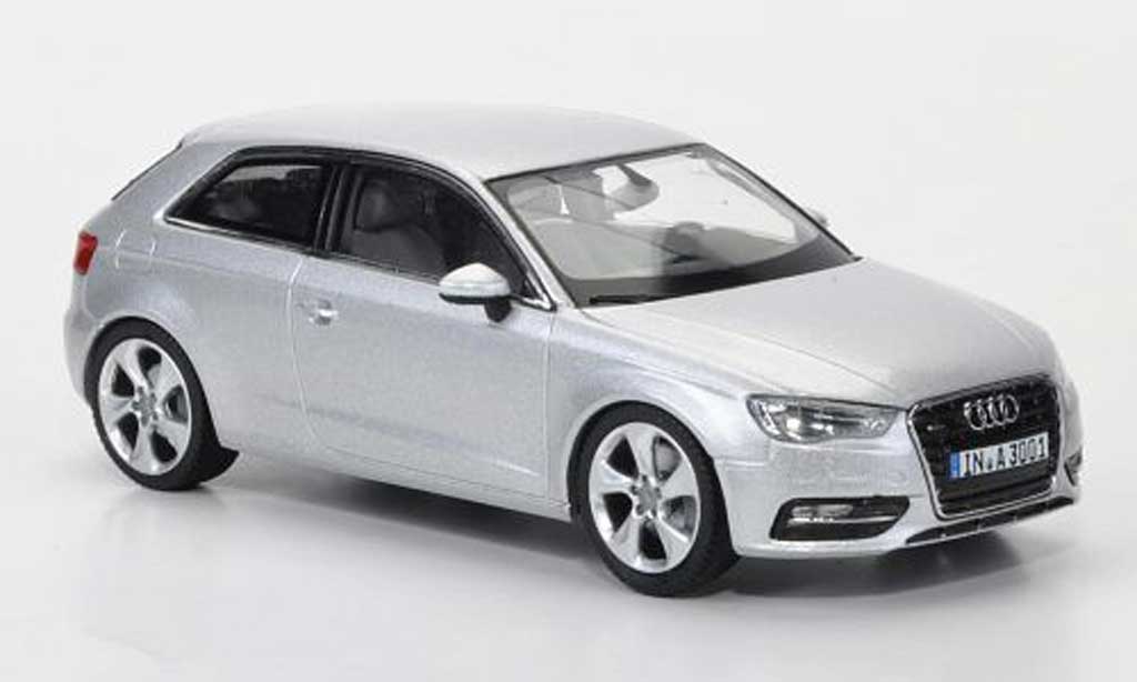 Audi A3 1/43 Schuco grijs 2012 modelauto