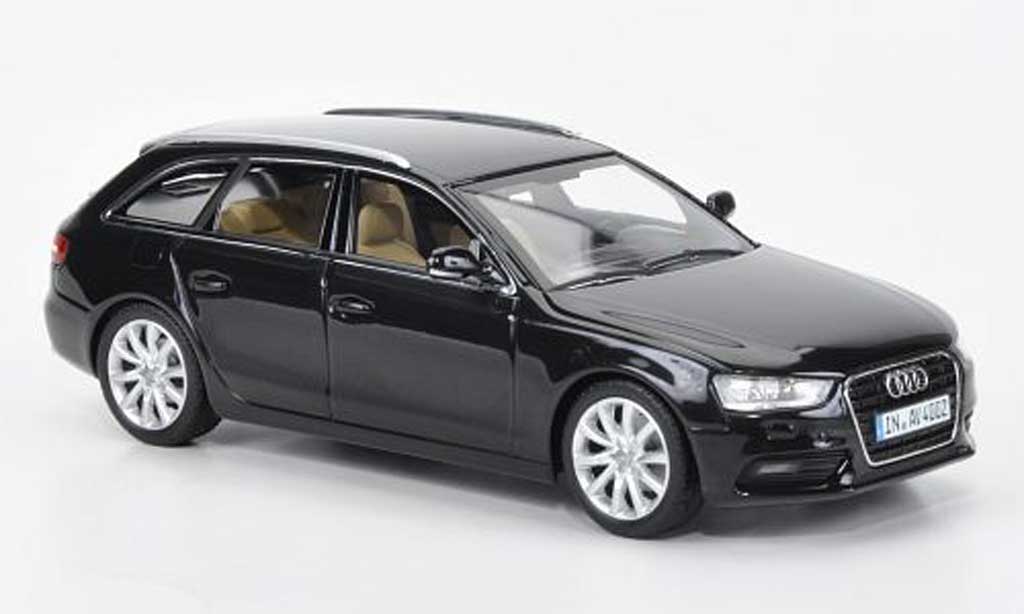 Audi A4 Avant 1/43 Minichamps Avant zwart 2012 modelauto