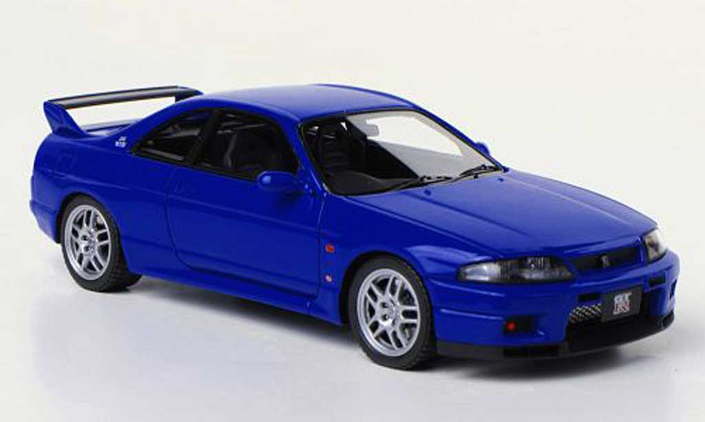 Nissan Skyline R33 1/43 HPI R33 GT-R V-Spec LM Limited (R33) blauw RHD modelauto