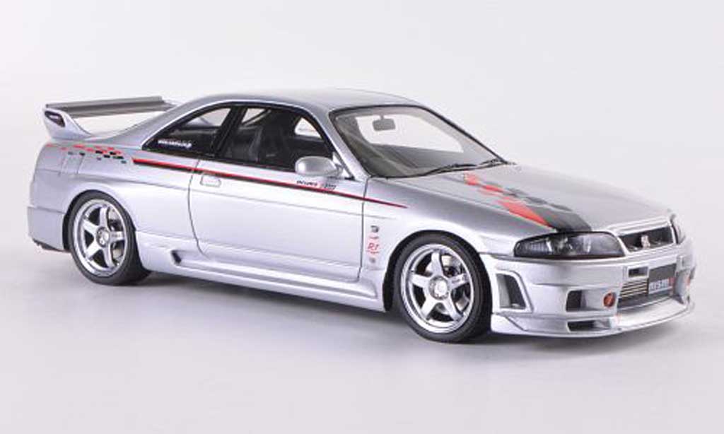 Nissan Skyline R33 1/43 HPI R33 Nismo GT-R R-Tune grijs RHD modelauto