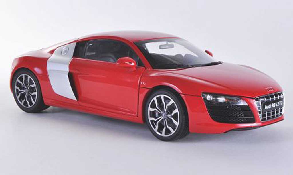 Audi R8 5.2 FSI 1/18 Kyosho 5.2 FSI V10 quattro rood/grijs modelauto