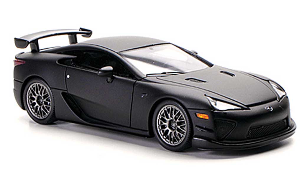 Lexus LFA 1/43 Ebbro Nurburgring Package mattzwart modelauto