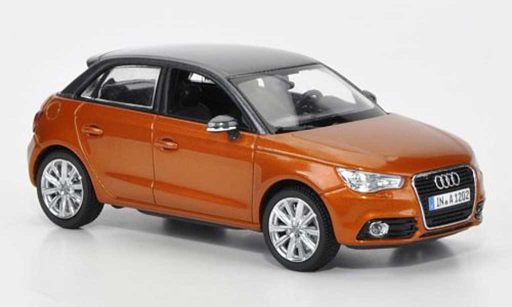 Audi A1 1/43 Kyosho Sportback oranje/grijs 2012 modelauto