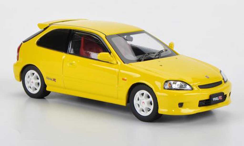 Honda Civic Type R EK9 1/43 Ebbro Type R EK9 geel modelauto