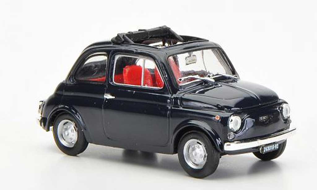 Fiat 500 R 1/43 Brumm R blauw ge?ffnetes Faltdach 1972 modelauto
