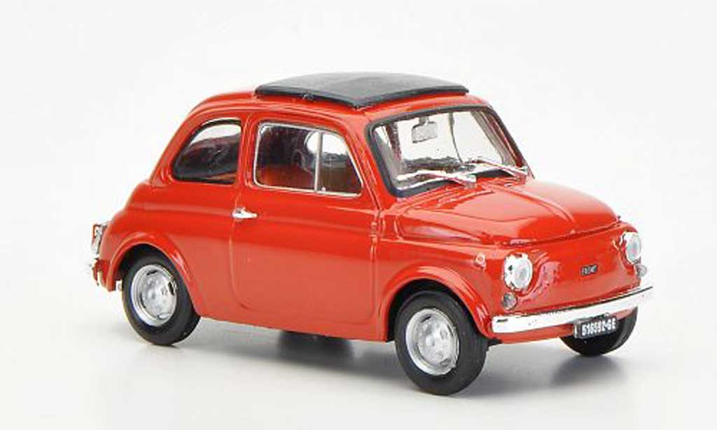 Fiat 500 R 1/43 Brumm R roodbruin geschlossenes Faltdach 1972 modelauto