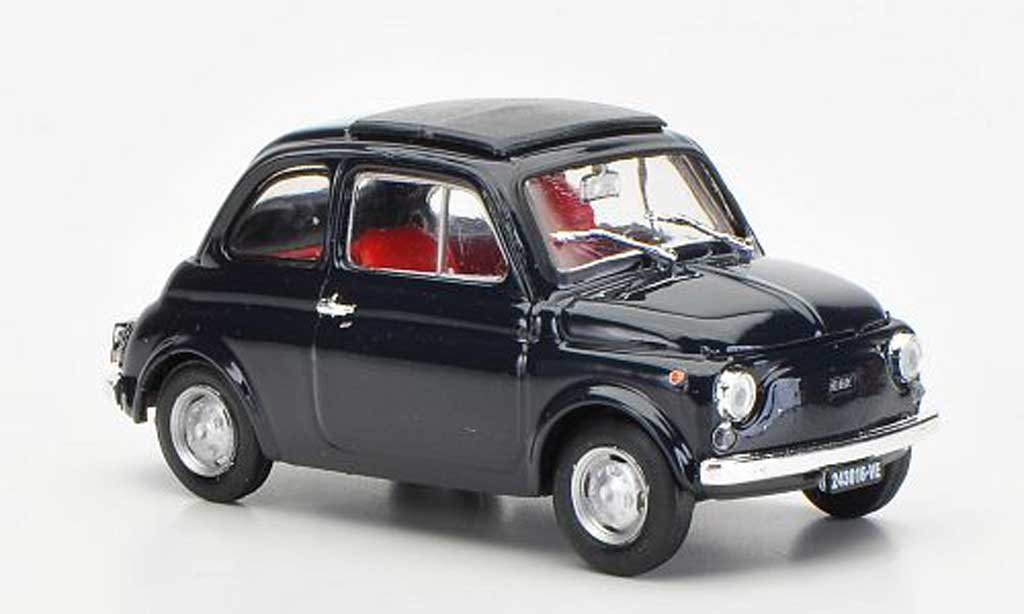 Fiat 500 R 1/43 Brumm R blauw geschlossenes Faltdach 1972 modelauto
