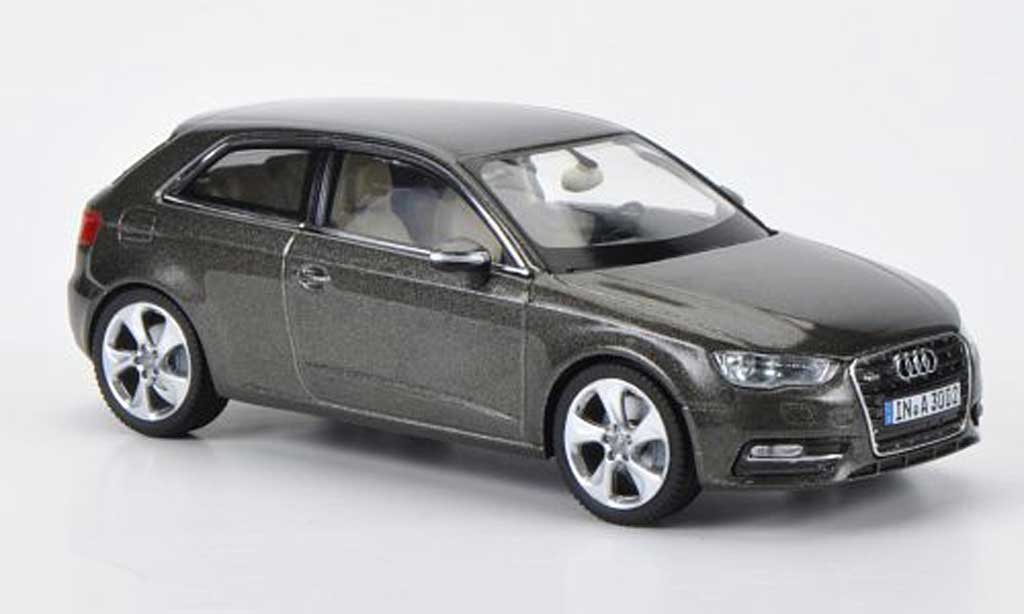 Audi A3 1/43 Schuco grijs bruin 2012 modelauto