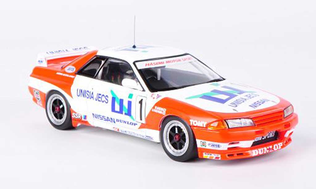 Nissan Skyline R32 1/43 HPI R32 GT-R No.1 Unisia Jecs M.Hasemi / H.Fukuyama JTC Mine 1993 modelauto