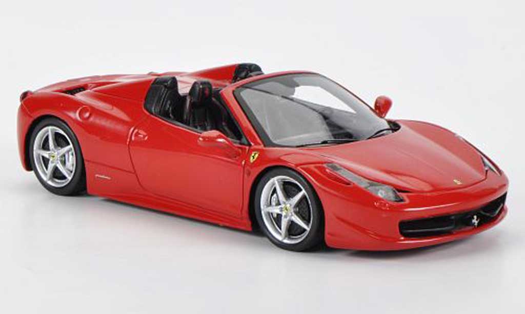 Ferrari 458 Italia Spider 1/43 Fujimi Italia Spider rood 2012 modelauto