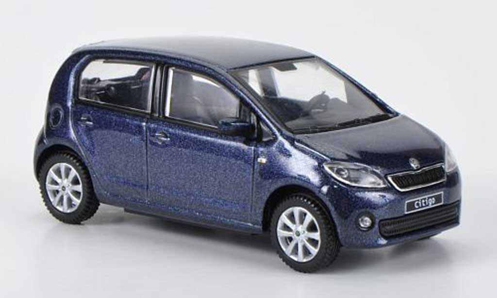 Skoda Citigo 1/43 Abrex blauwgrijs 5-Turer 2012 modelauto