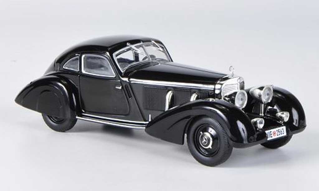 Mercedes 500 1/43 WhiteBox Autobahn-Kurier zwart 1935 modelauto