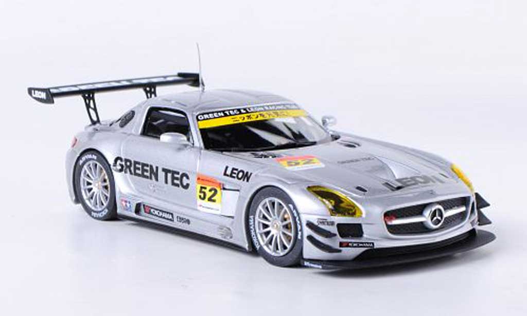 Mercedes SLS 1/43 Ebbro AMG No.52 Green Tec & Leon Super GT300 2012 H.Takeuchi/H.Kurozewa modelauto