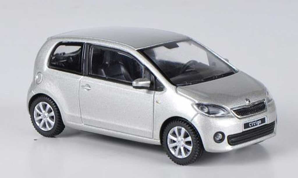 Skoda Citigo 1/43 Abrex grijs Brilliant 3-portes 2012 modelauto