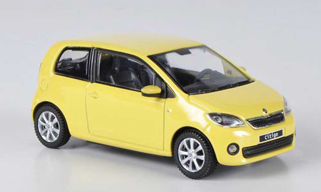 Skoda Citigo 1/43 Abrex geel 3-portes 2012 modelauto