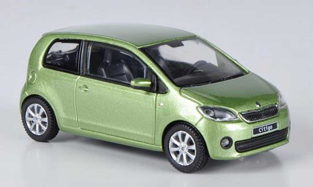 Skoda Citigo 1/43 Abrex grun 3-portes 2012 modelauto