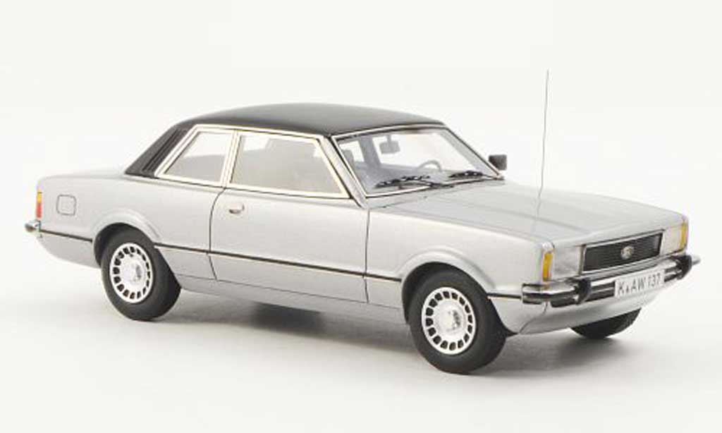 Ford Taunus 1976 1/43 Neo 1976 TC2 Ghia grijs/zwart modelauto