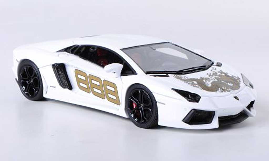 Lamborghini Aventador LP700-4 1/43 Look Smart LP700-4 No.888 wit mit Drachen-Dekor modelauto