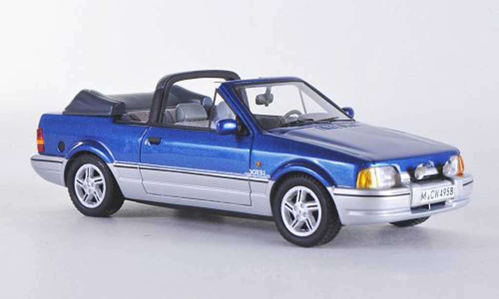 Ford Escort XR3 1/43 Neo XR3 MkIV Cabriolet blauw/grijs limitierte Auflage 300 1986 modelauto