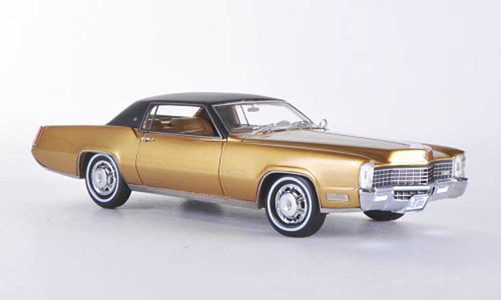 Cadillac Eldorado 1/43 Neo 2-Door Coupe gold/zwart 1968 modelauto
