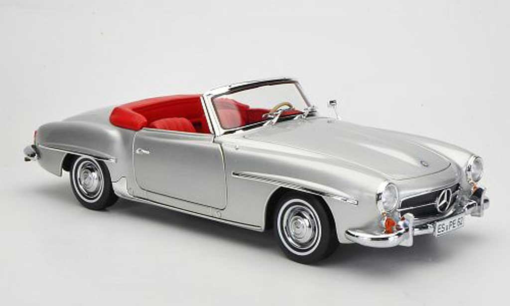 Mercedes 190 SL 1/18 Norev SL (W121 BII) grijs modelauto