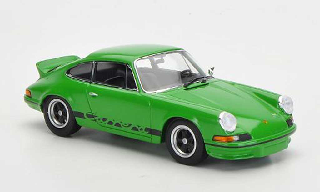 Porsche 911 1/43 Minichamps Carrera 2.7 grun/zwart 1973 modelauto