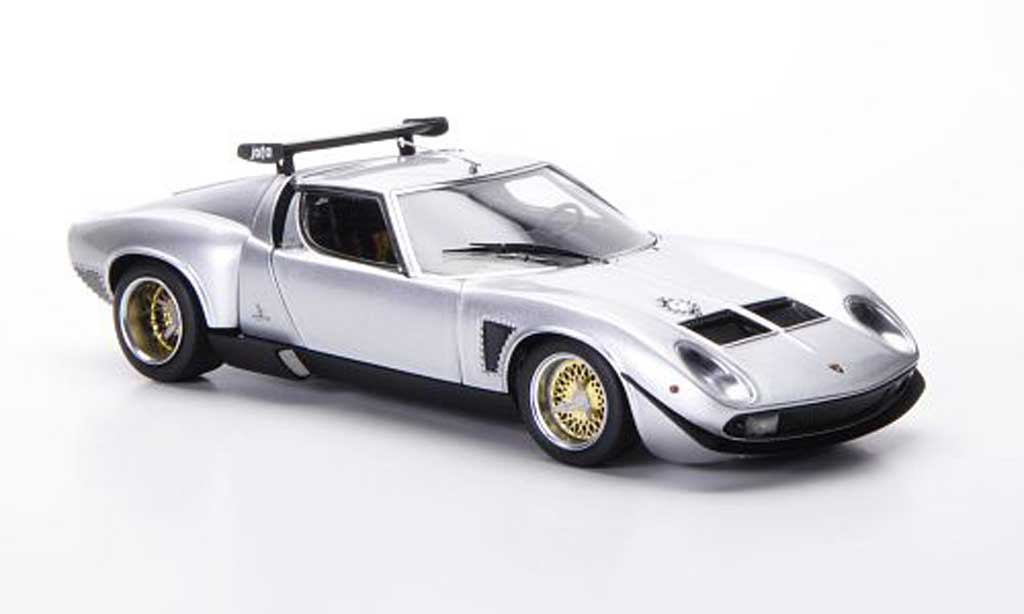 Lamborghini Miura Jota 1/43 FrontiArt Jota SVR grijs 1972 modelauto