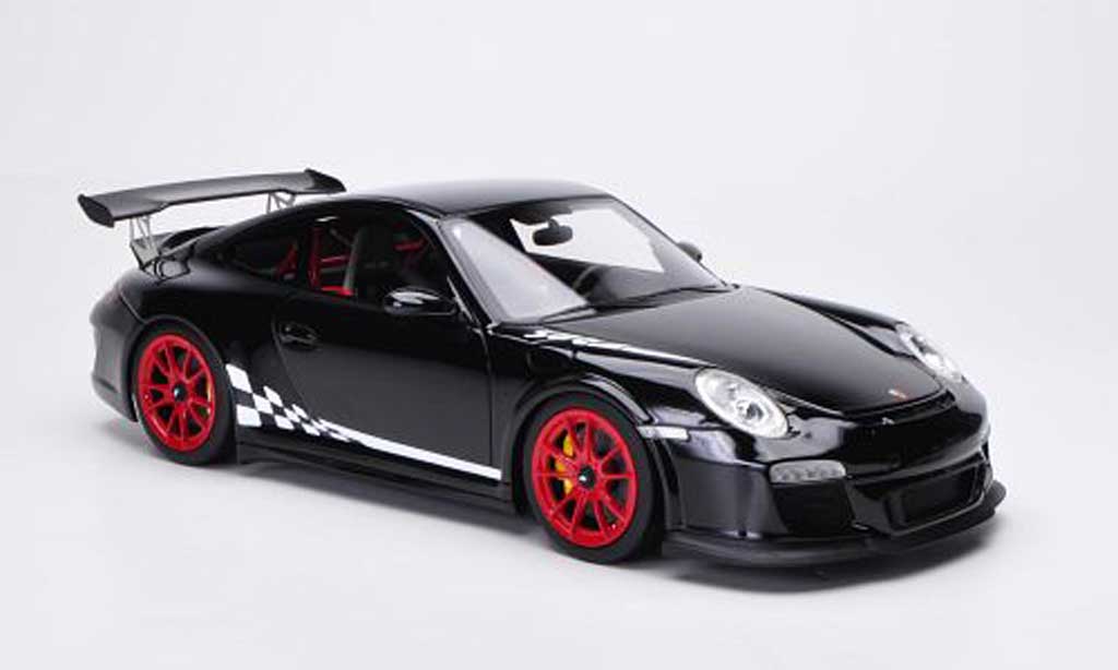 Porsche 997 GT3 RS 1/18 FrontiArt GT3 RS 2010 zwart/wit modelauto