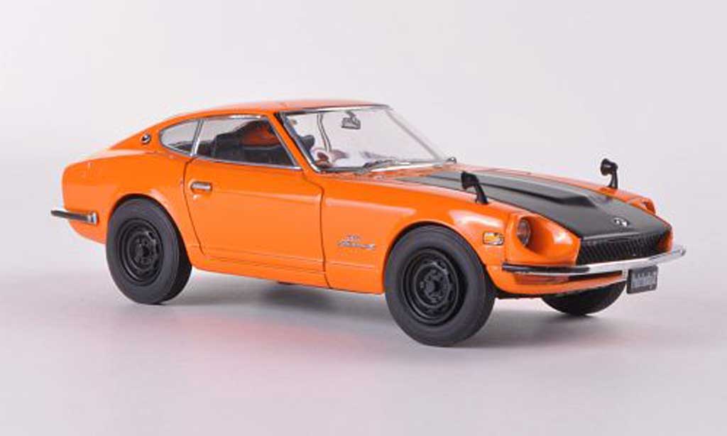 Nissan Fairlady Z Z432 1/43 Ebbro Z432 oranje/mattzwart RHD 1969 modelauto