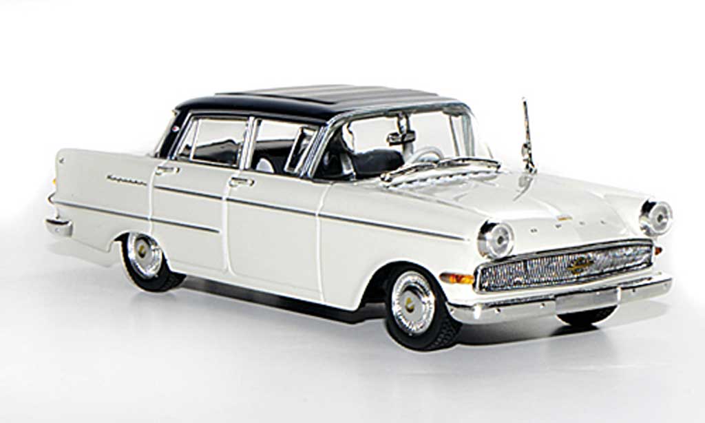 Opel Kapitan 1/43 Minichamps P2.6 wit/blauw 1959 modelauto