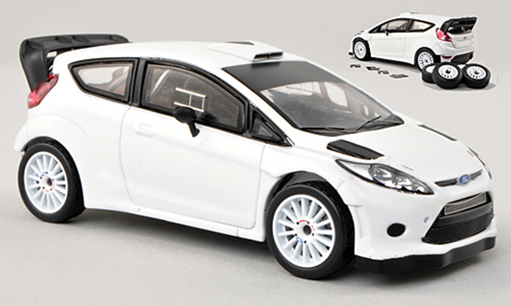 Ford Fiesta WRC 1/43 IXO WRC wit Plain Body Version 2009 modelauto