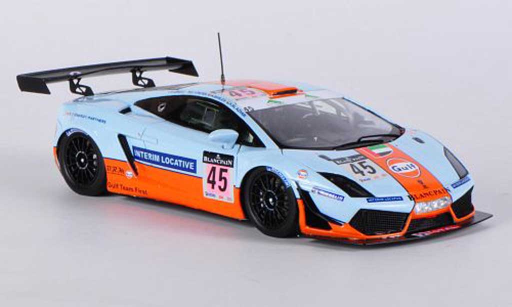 Lamborghini Gallardo LP600-4 1/43 Fujimi LP600-4 GT3 No.45 Gulf Racing A.Barles i /F.Fatien / K.A.Azhari / F.Giroix 24h Spa 2011 modelauto