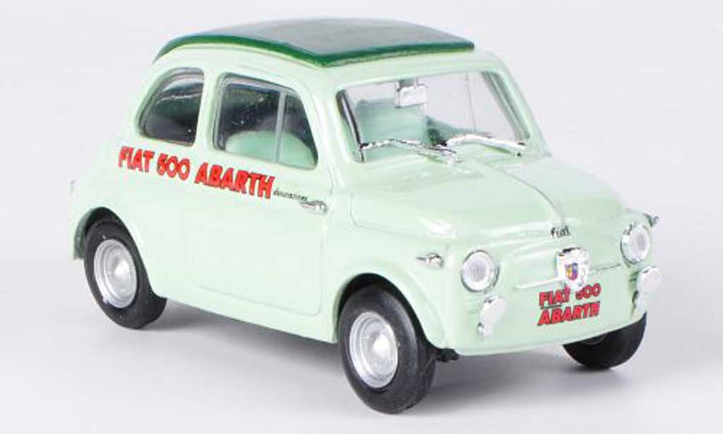 Fiat 500 Abarth 1/43 Brumm Abarth grun/grun Faltdach geschlosssen 1958 modelauto