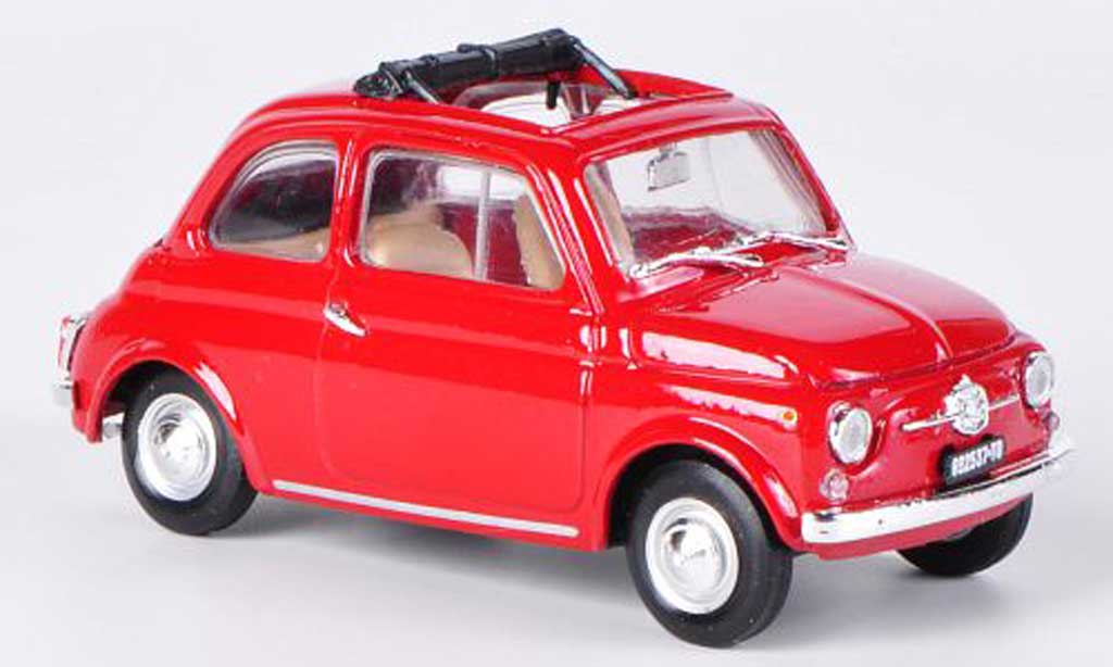 Fiat 500 F 1/43 Brumm F rood Faltdach geoffnet 1965 modelauto