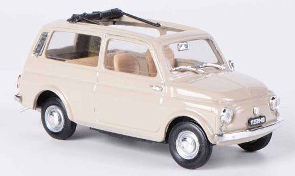 Fiat 500 1/43 Brumm Giardiniera beige Faltdach geoffnet 1965 modelauto