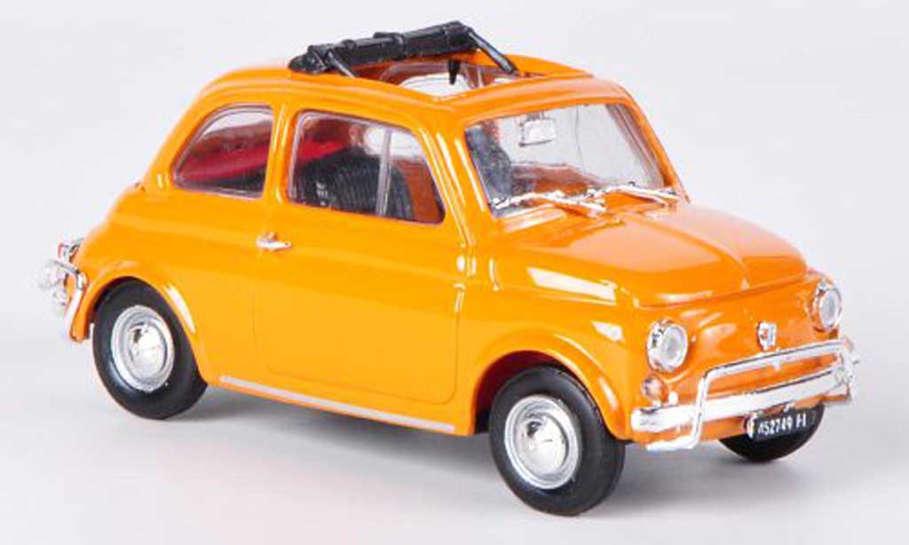 Fiat 500 L 1/43 Brumm L oranje offenes Faltdach 1968 modelauto